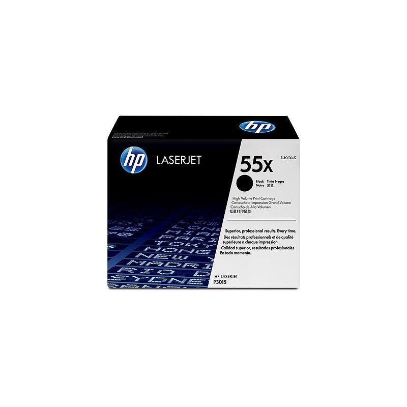 HP kassett No.55X Must (CE255X)