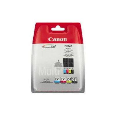 Canon Ink CLI-551 Multipack C/M/Y/BK Bliste (6509B009)(6509B008)