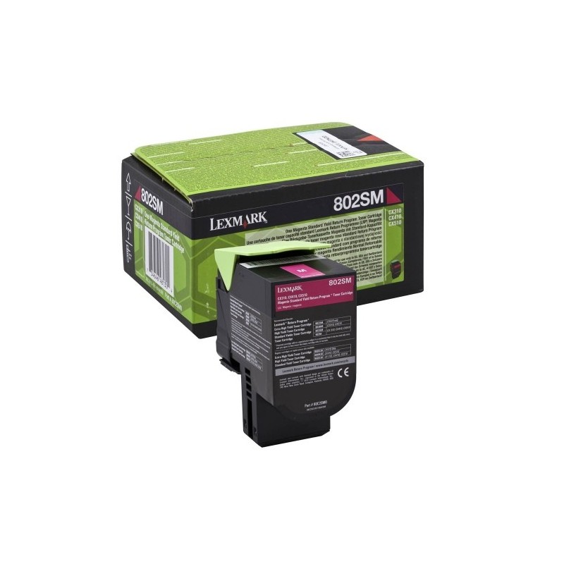 Lexmark kassett 802SM0 Roosa (80C2SM0)