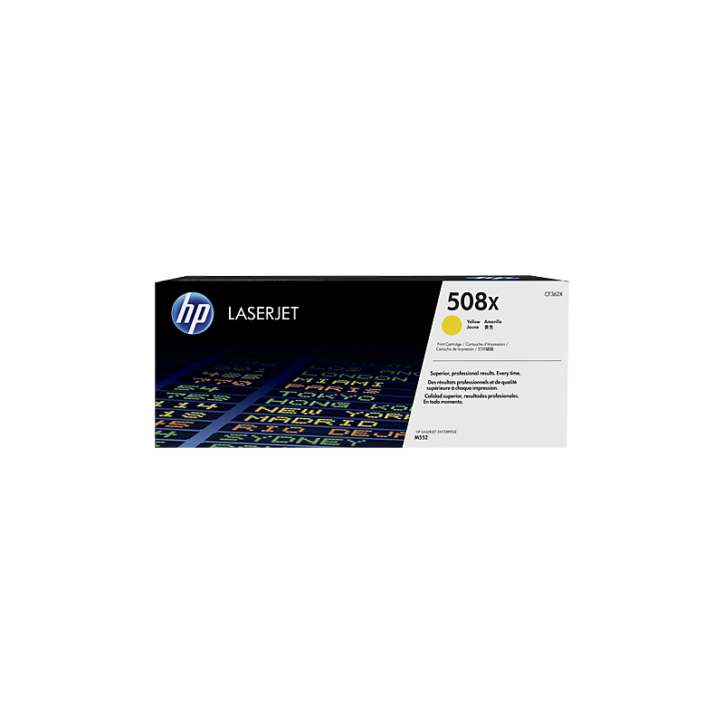 HP kassett No.508X Kollane HC (CF362X)