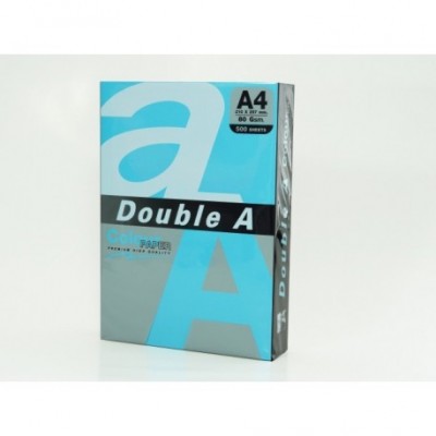 Värvilised paberid Double A, 80g, A4, 500 lehte, Deep Blue